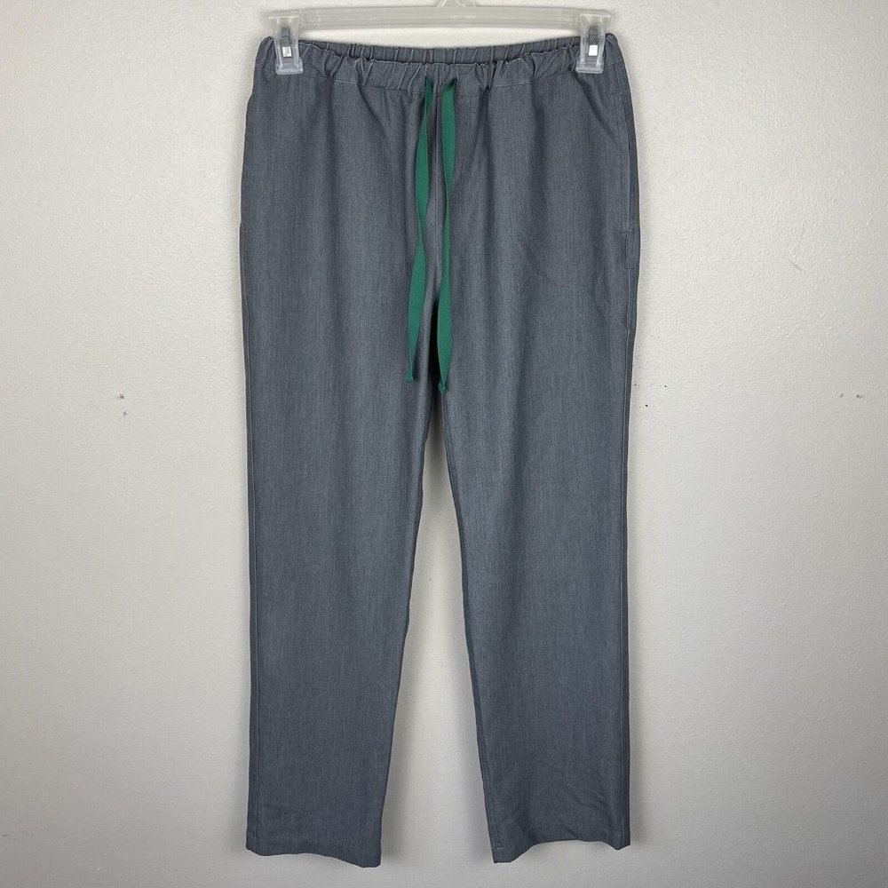Figs Pisco Scrub Pants Mens XS Graphite Grey Elastic Waist Drawstring Pockets